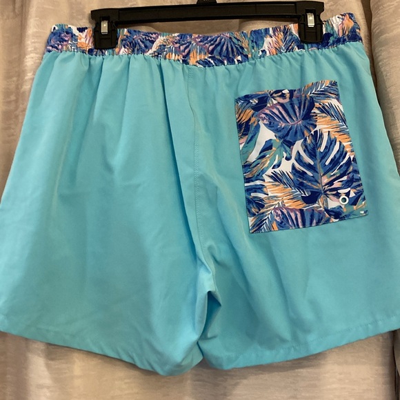 Cabana by Crown & Ivy aqua swim trunks size large. - Picture 2 of 9